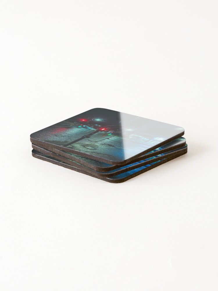 Thumbnail 4 of 5, Coasters (Set of 4), Red light designed and sold by TimConstable.