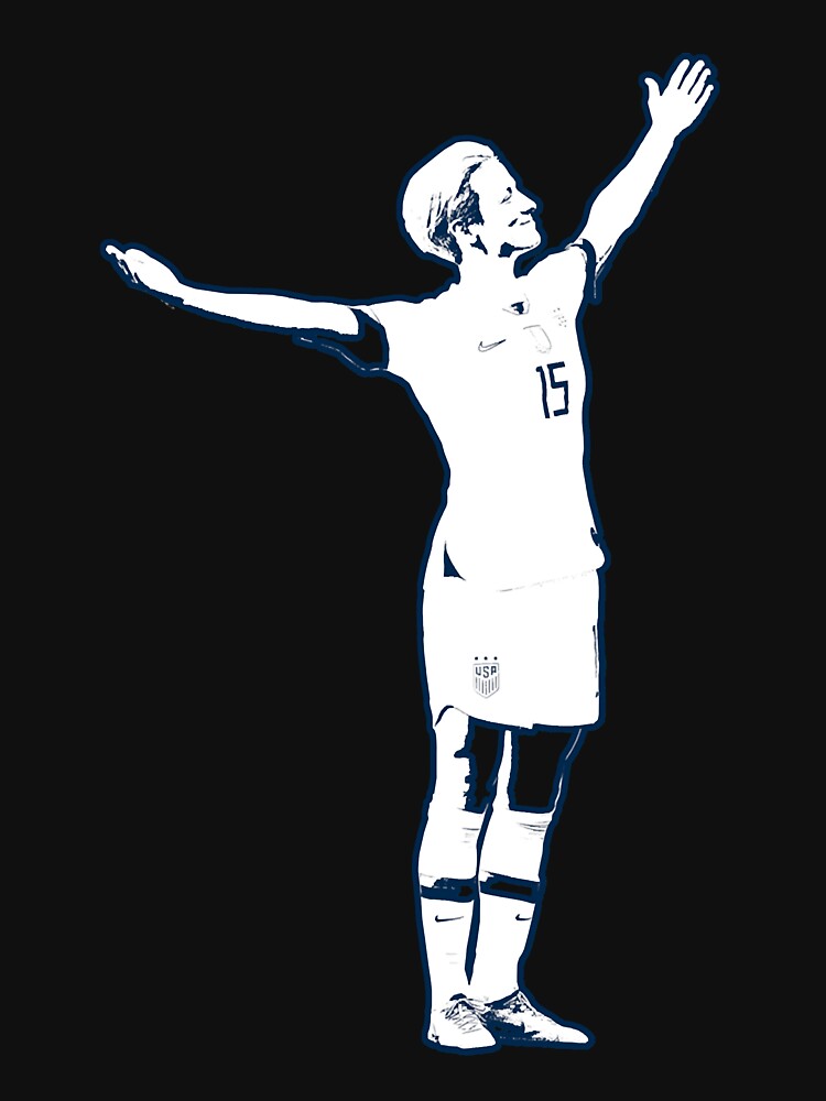 Megan Rapinoe Victory Pose The White Stencil Blue Outline No Name