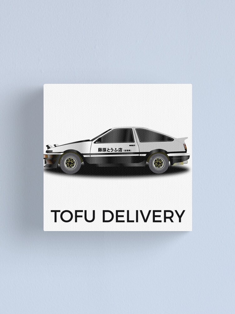 "Tofu Delivery Toyota AE86 Trueno Initial D" Canvas Print by