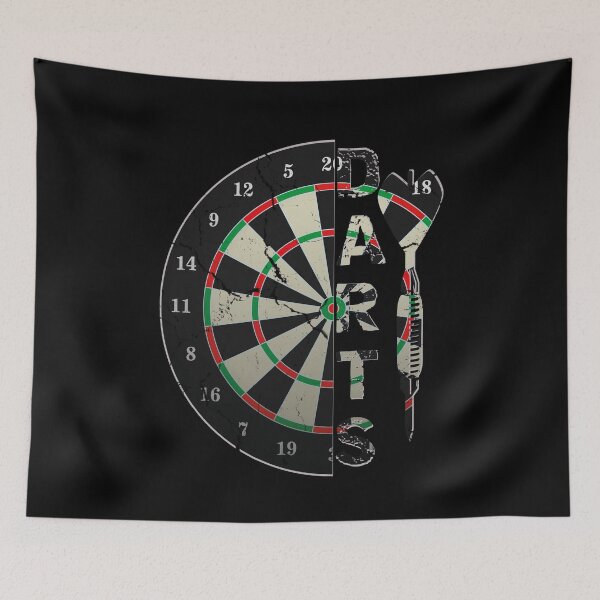 Item preview, Darts Dartboard Typography Cracked designed and sold by OmmeDesigns.