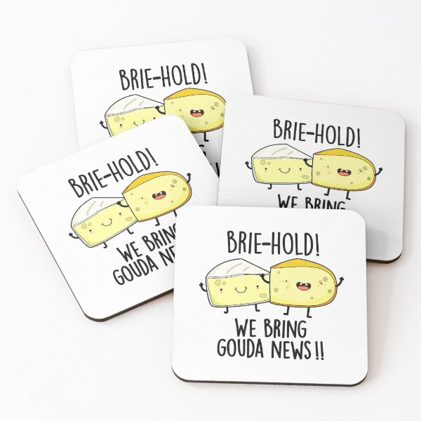 Item preview, Brie-hold We Bring Gouda News Funny Cheese Puns  designed and sold by punnybone.