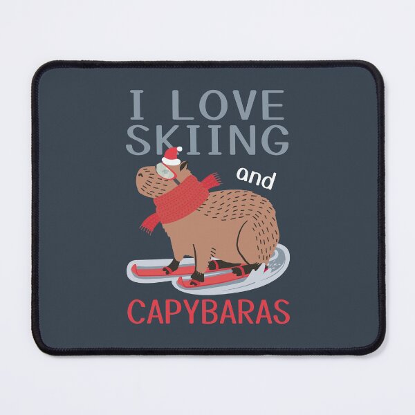 Item preview, Skiing Capybara funny quote, I love skiing and capybaras designed and sold by KlaraMacinka.