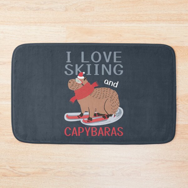 Item preview, Skiing Capybara funny quote, I love skiing and capybaras designed and sold by KlaraMacinka.