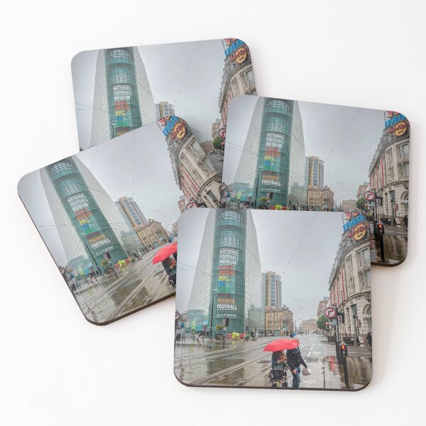 Item preview, Couple with Umbrella Crossing Road in Manchester in Rain designed and sold by Tony North.