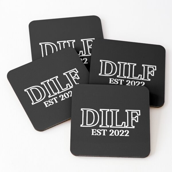 Item preview, DILF est 2022 (white text) - Fathers Day gift for current and future Dads designed and sold by CaitU.