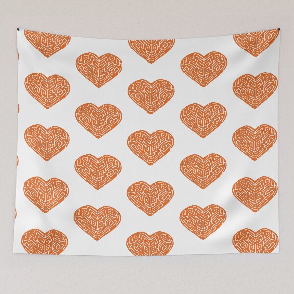 Item preview, Orange Labyrinthine Heart designed and sold by Nealoc.