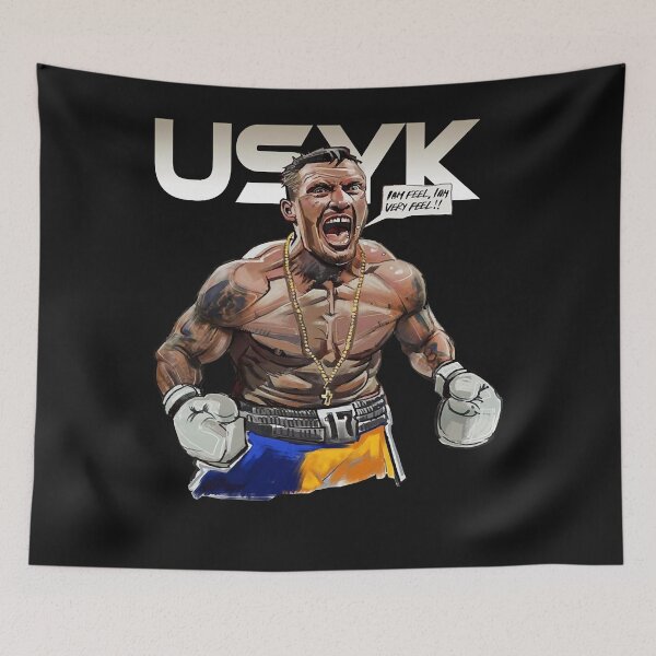 Item preview, OLEKSANDR USYK I AM VERY FEEL (ARTFUL DESIGN) HEAVYWEIGHT CHAMP Classic T-Shirt.png designed and sold by HeatheLax.