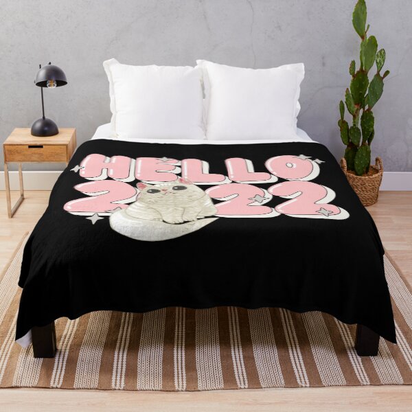 Item preview, Cute cat,  Hello 2022 pink designed and sold by Quote for  Success.