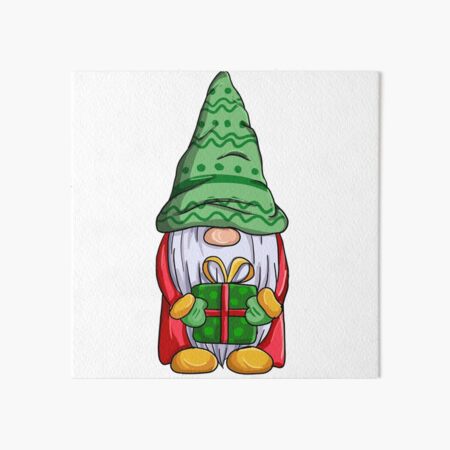 Gnome Christmas Decorations Art Board Print for Sale by Svetlana