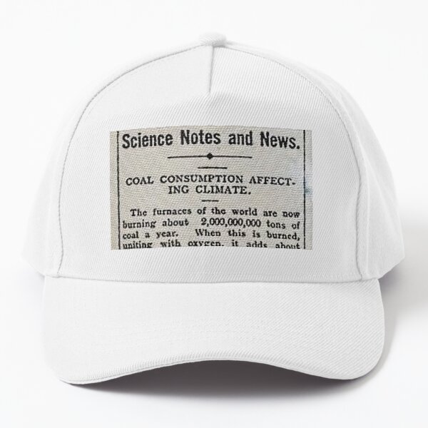 Climate Change Vintage 1912 Newspaper Global Warming Baseball Cap