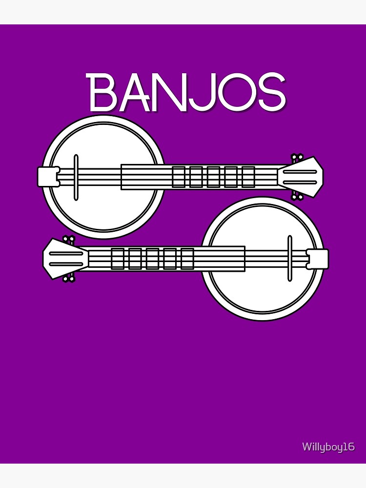 "Banjos I Love Bluegrass Country Music" Poster for Sale by Willyboy16