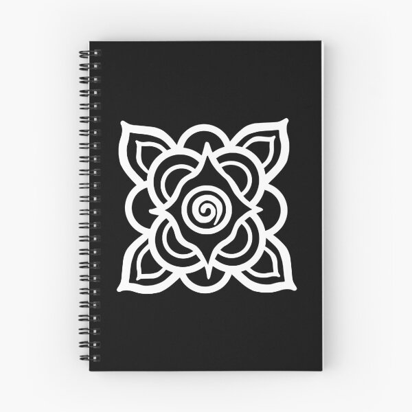 Item preview, Rosa cuadrada estilizada (blanco sobre negro) designed and sold by Encie-Designs.