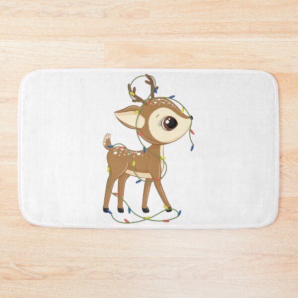 Item preview, Cute,adorable,kawaii christmas reindeer with christmas lights designed and sold by PonyAddiction.