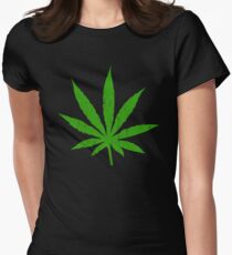 Marijuana Leaf Women's Fitted T-Shirt