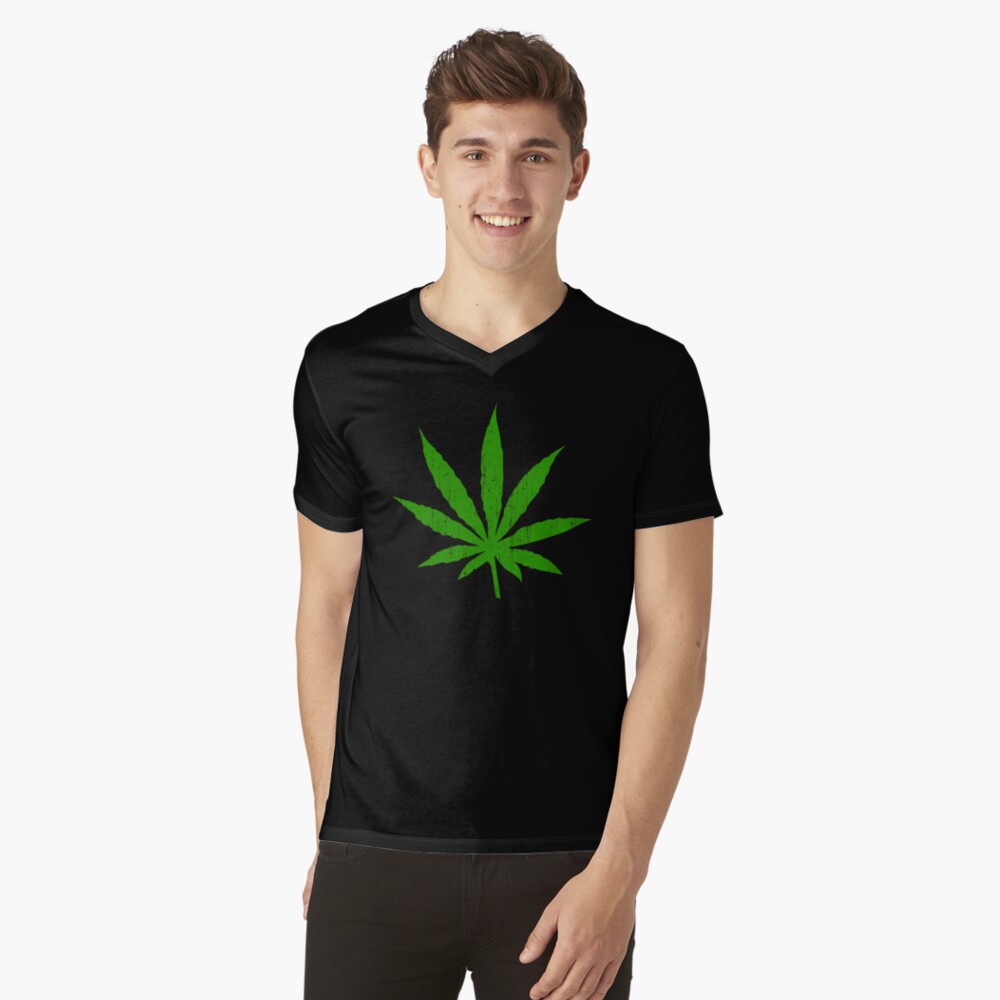 Item preview, V-Neck T-Shirt designed and sold by MarijuanaTshirt.