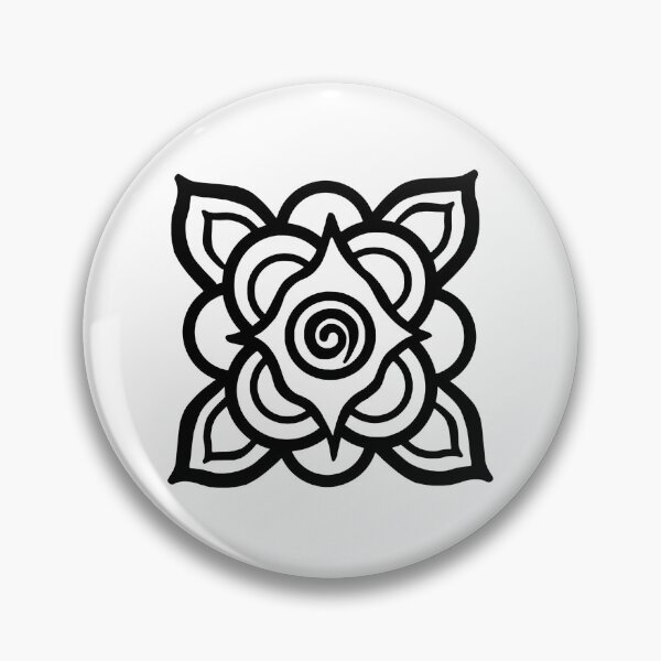 Item preview, Rosa cuadrada estilizada (negro sobre blanco) designed and sold by Encie-Designs.