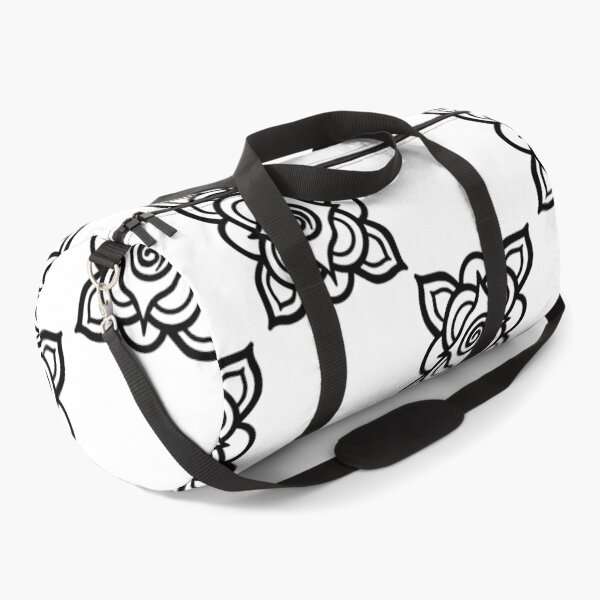 Item preview, Square stylised rose (black on white) designed and sold by Encie-Designs.