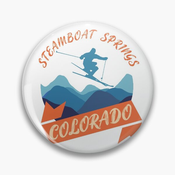 Item preview, Steamboat Springs Colorado Skiing Mountains Ski Skier Snowboard, Winter Sport, Vintage Color  designed and sold by KittySSmith.