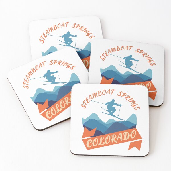 Item preview, Steamboat Springs Colorado Skiing Mountains Ski Skier Snowboard, Winter Sport, Vintage Color  designed and sold by KittySSmith.