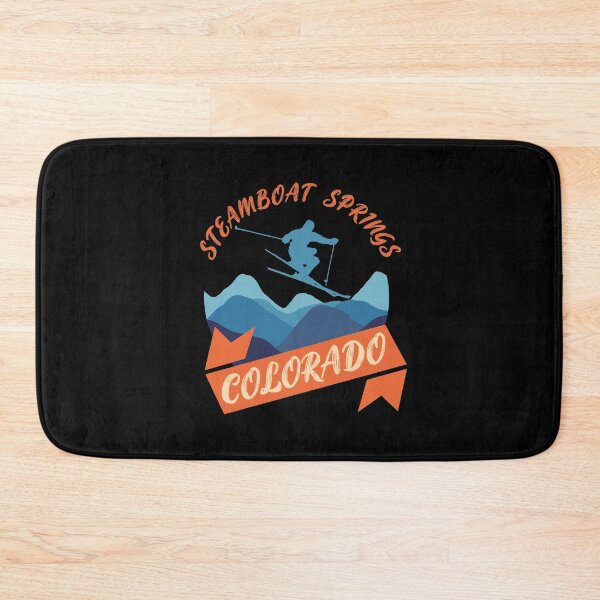 Item preview, Steamboat Springs Colorado Skiing Mountains Ski Skier Snowboard, Winter Sport, Vintage Color  designed and sold by KittySSmith.