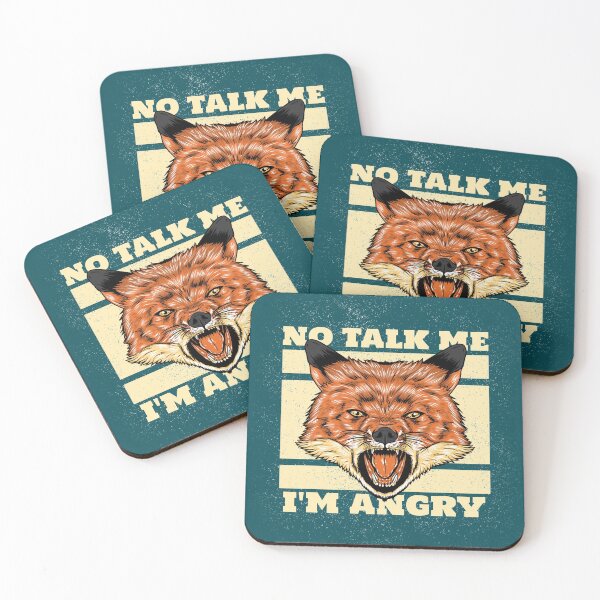 Item preview, No talk me I'm angry - Cool Fox with Attitude Gift designed and sold by mayamay0.