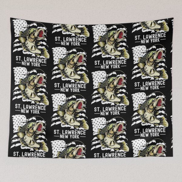 Item preview, Bass Fishing Game Fishing Sports Fisherman St. Lawrence New York designed and sold by CharJens.