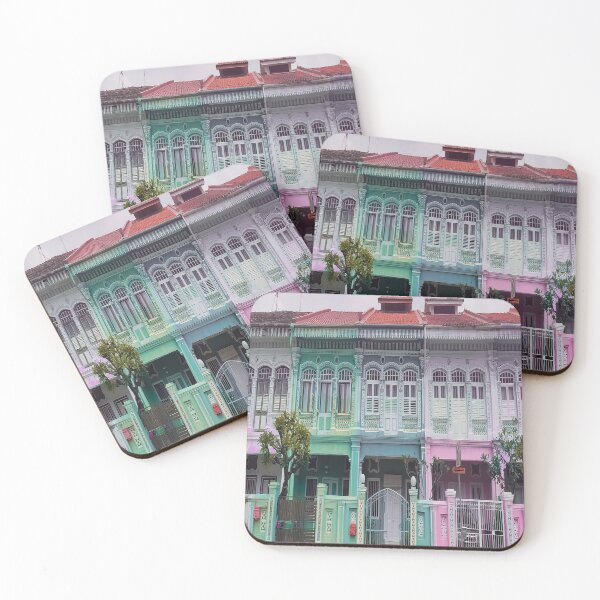 Item preview, Colourful Peranakan Shophouses, Singapore designed and sold by Happiness Creators.