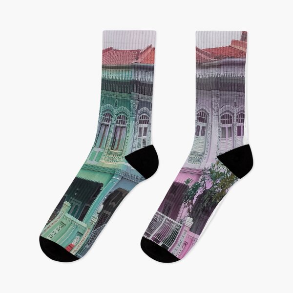 Item preview, Colourful Peranakan Shophouses, Singapore designed and sold by Happiness Creators.
