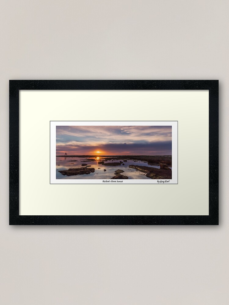 Alternate view of Rickett's Point Sunset Framed Art Print