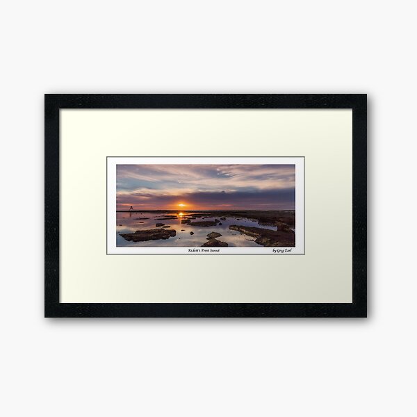 Rickett's Point Sunset Framed Art Print