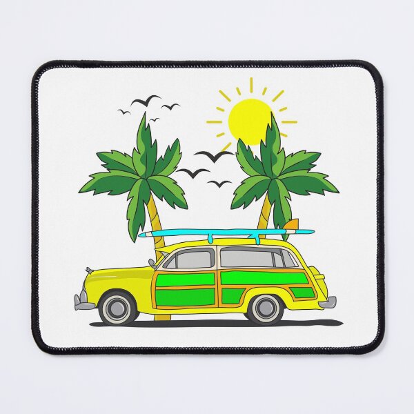 Item preview, Yellow Van With Surfboard sticker, retro surfer sticker designed and sold by ds-4.