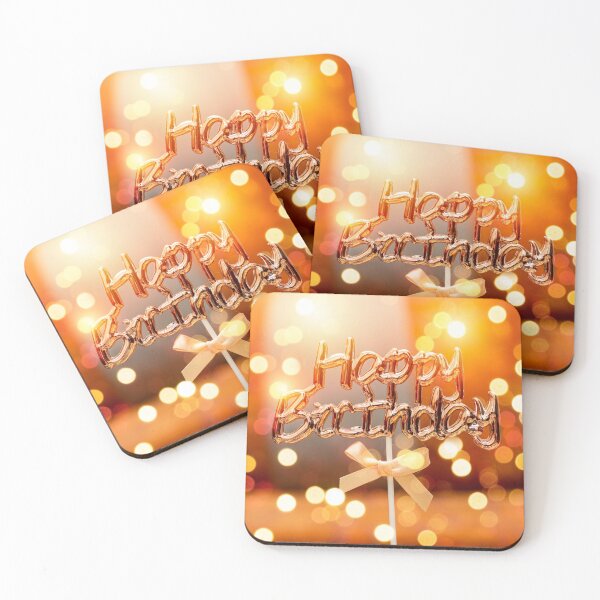 Item preview, happy birthday text with knot and bokeh light, morocco lounge background designed and sold by sigoisette.