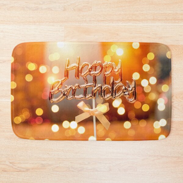 Item preview, happy birthday text with knot and bokeh light, morocco lounge background designed and sold by sigoisette.