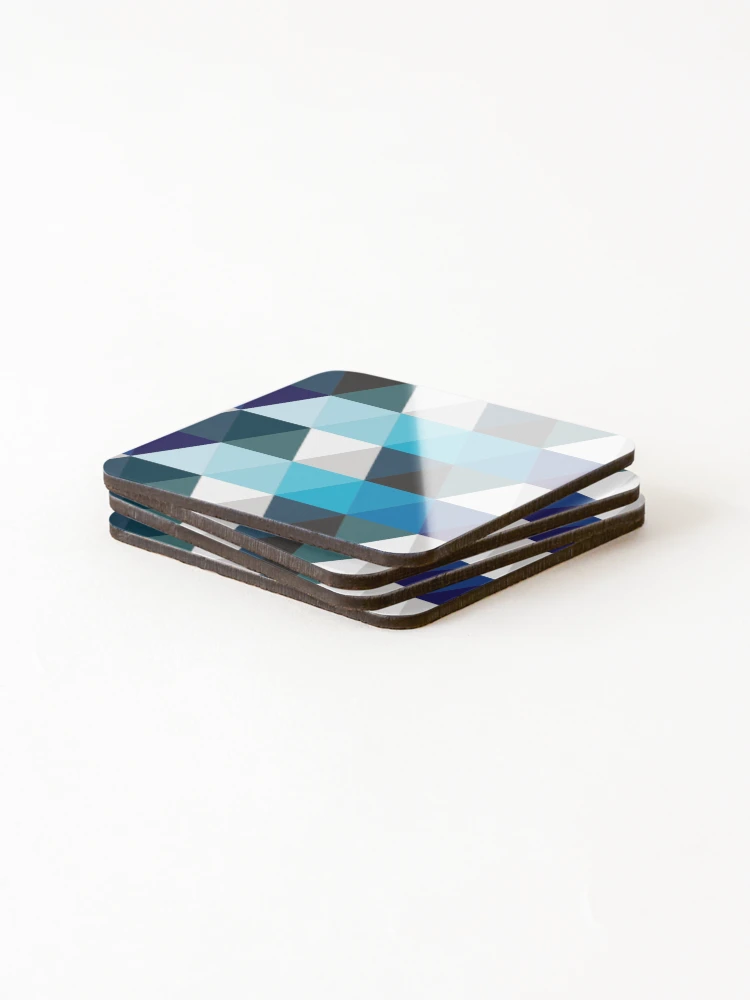 Thumbnail 4 of 5, Coasters (Set of 4), Colorful Triangle Pattern designed and sold by FridPix.
