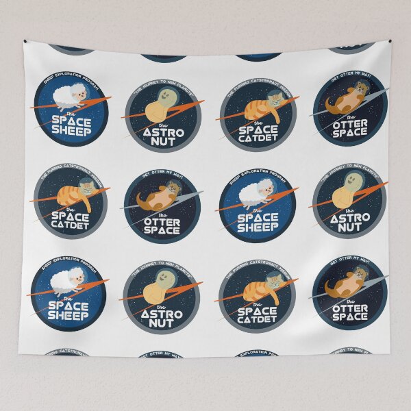 Item preview, Space Animals Patches | Sticker Pack | Funny Gift Ideas designed and sold by Fluffy-Vectors.