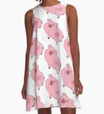 Waddles from Gravity Falls A-Line Dress