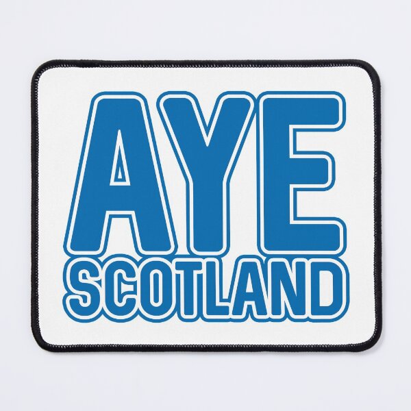 Item preview, AYE SCOTLAND, Scottish Independence Saltire Blue and White Layered Text Slogan designed and sold by MacPean.