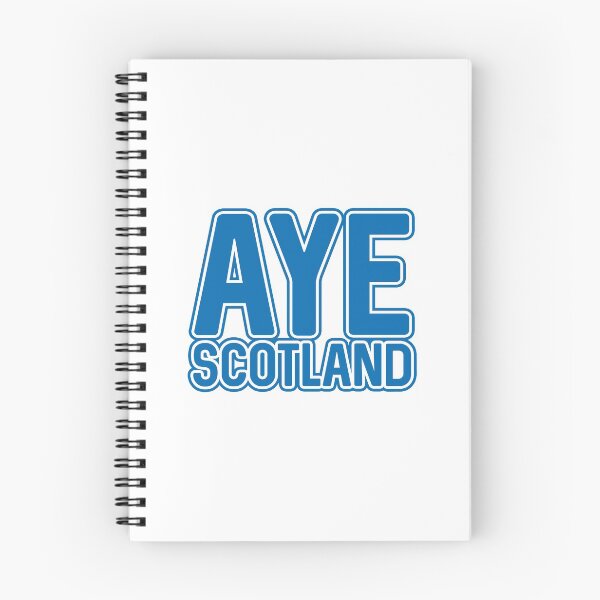 Item preview, AYE SCOTLAND, Scottish Independence Saltire Blue and White Layered Text Slogan designed and sold by MacPean.