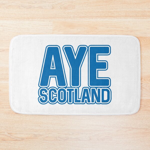 Item preview, AYE SCOTLAND, Scottish Independence Saltire Blue and White Layered Text Slogan designed and sold by MacPean.