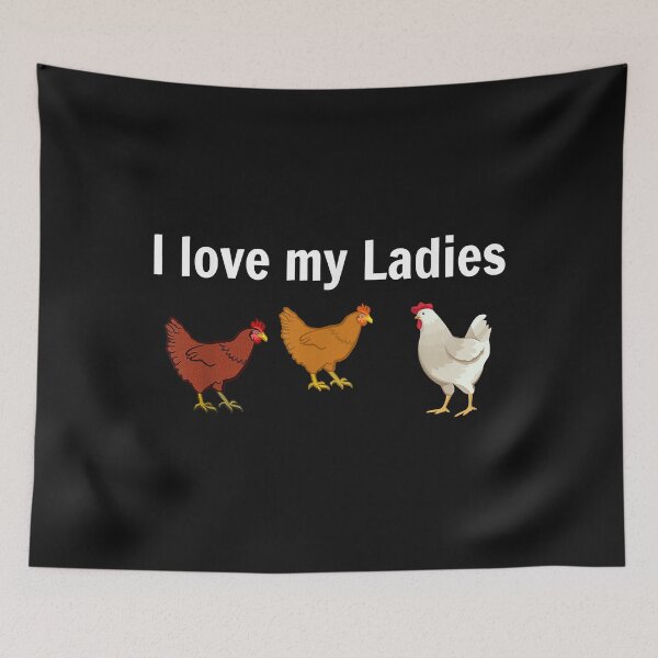 Aperçu de l'œuvre Funny Chicken TShirt, Chicken Farmers, I love My Ladies créée et vendue par David231231.