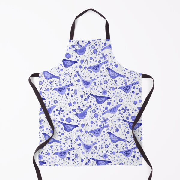 Item preview, Birds in a Blue Wildflower Garden designed and sold by squirrell.