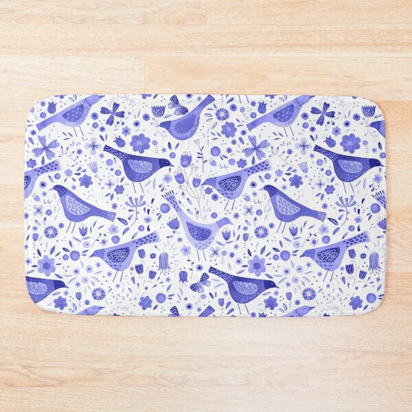 Item preview, Birds in a Blue Wildflower Garden designed and sold by squirrell.
