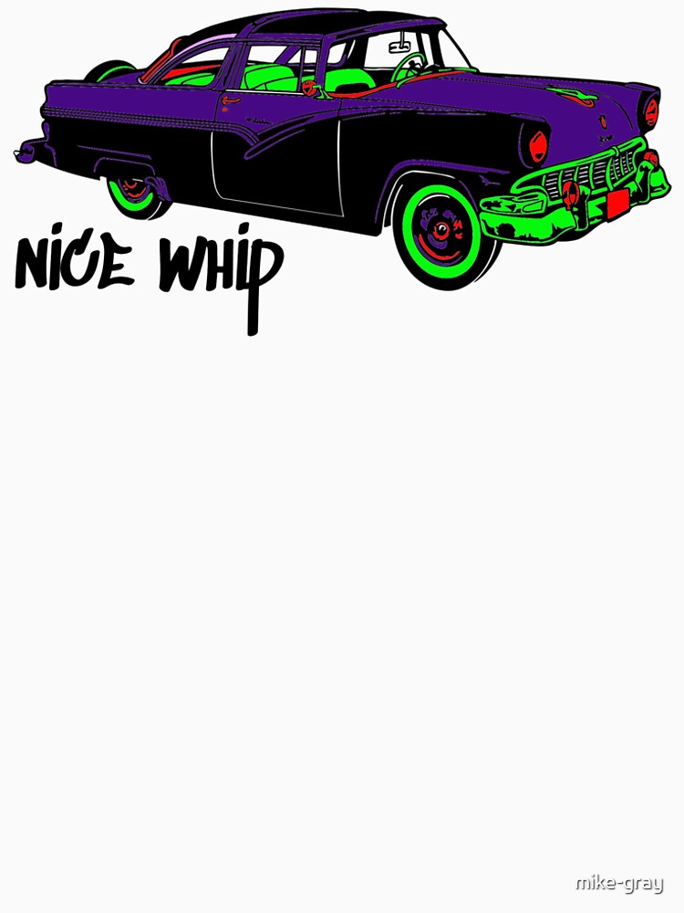 Nice Whip Classic American Car Graffiti Style with Purple, Red and Green Accents by mike-gray
