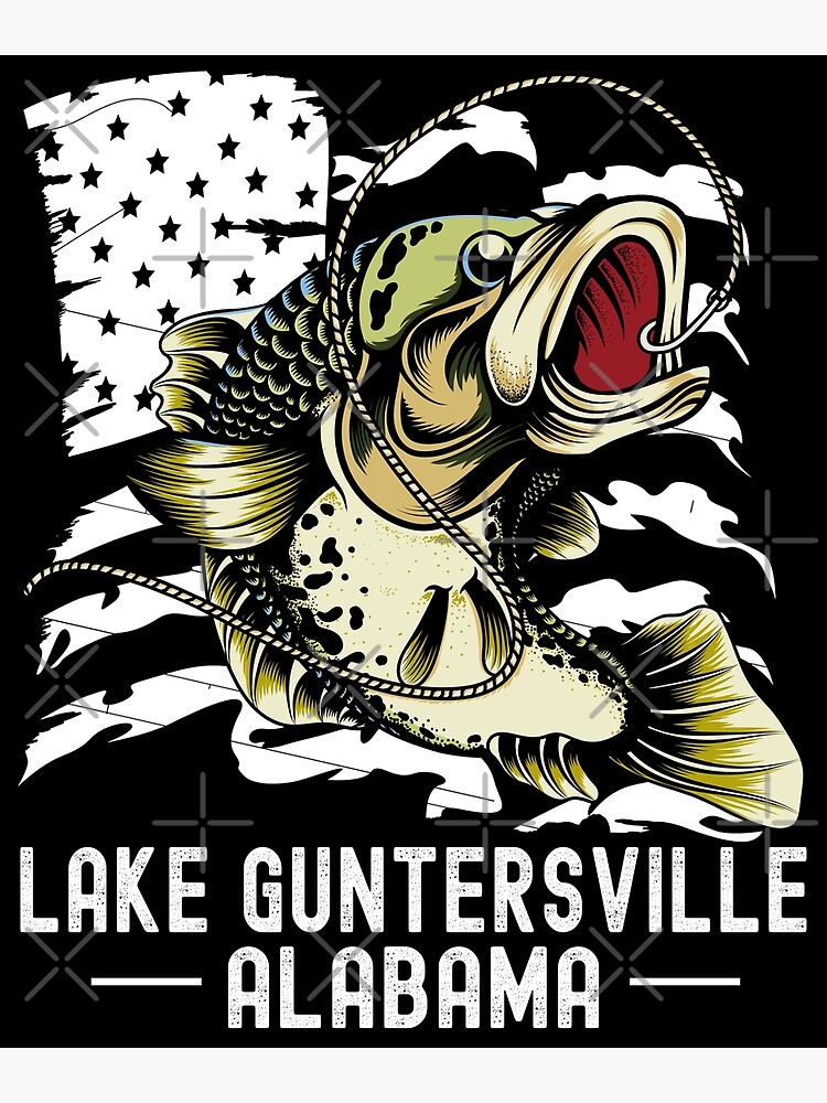 Bass Game Fishing Sports Fisherman Lake Guntersville Alabama | Greeting Card