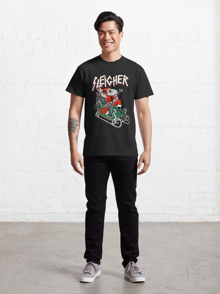 Discover Ugly Christmas Sweater Sleigher - Heavy Metal Santa Classic T-Shirt