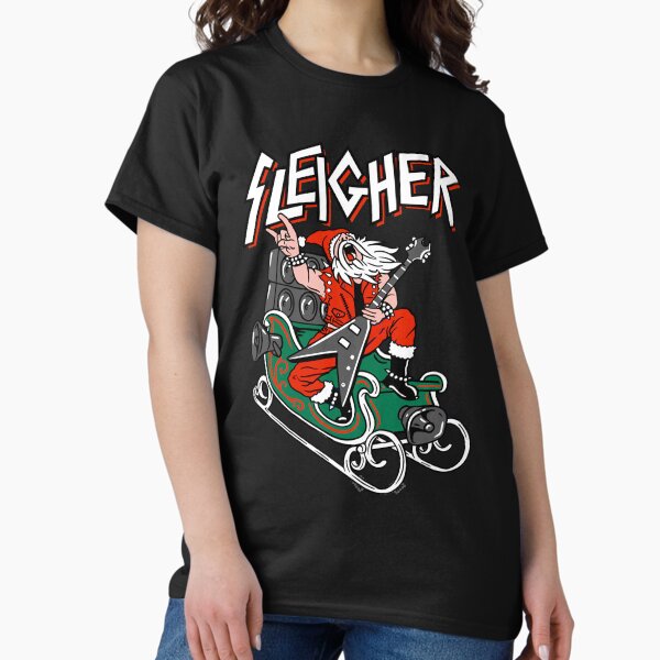 Artikel-Vorschau von Ugly Christmas Sweater Sleigher - Heavy Metal Santa, designt und verkauft von JeniHendrick.