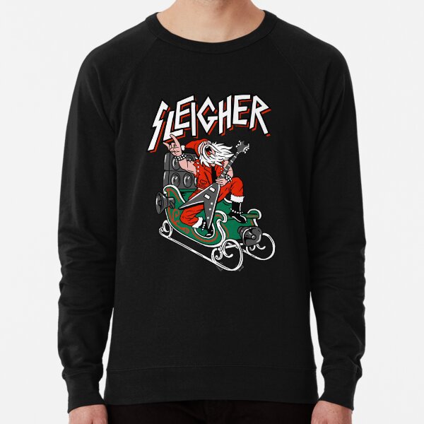 Artikel-Vorschau von Ugly Christmas Sweater Sleigher - Heavy Metal Santa, designt und verkauft von JeniHendrick.