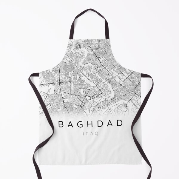 Item preview, Baghdad map minimalist in black and white designed and sold by DesireeVDA.