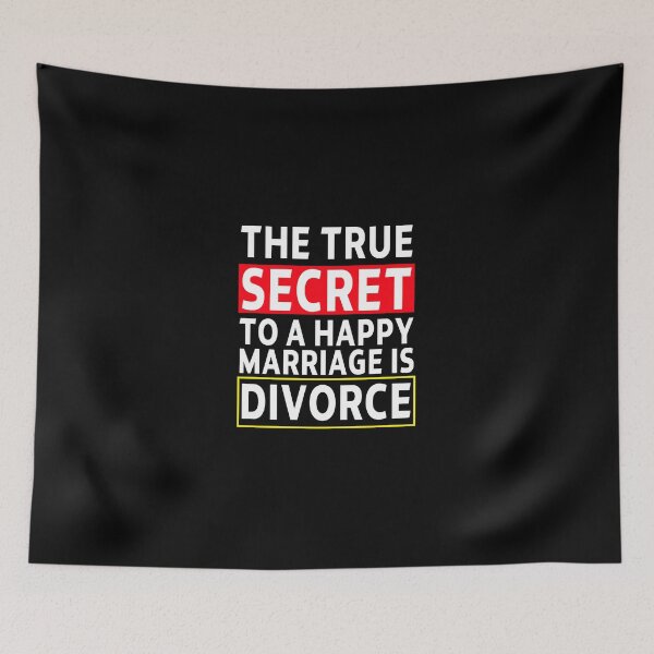 Aperçu de l'œuvre le vrai secret d'un mariage heureux est le divorce, le cadeau de rupture, la fête de divorce Just Divorced AF, l'annonce de divorce, féministe créée et vendue par joygift369.