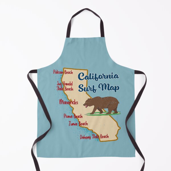 Item preview, Cool Surfer's California Surf Map designed and sold by OliviaGbyKyro.